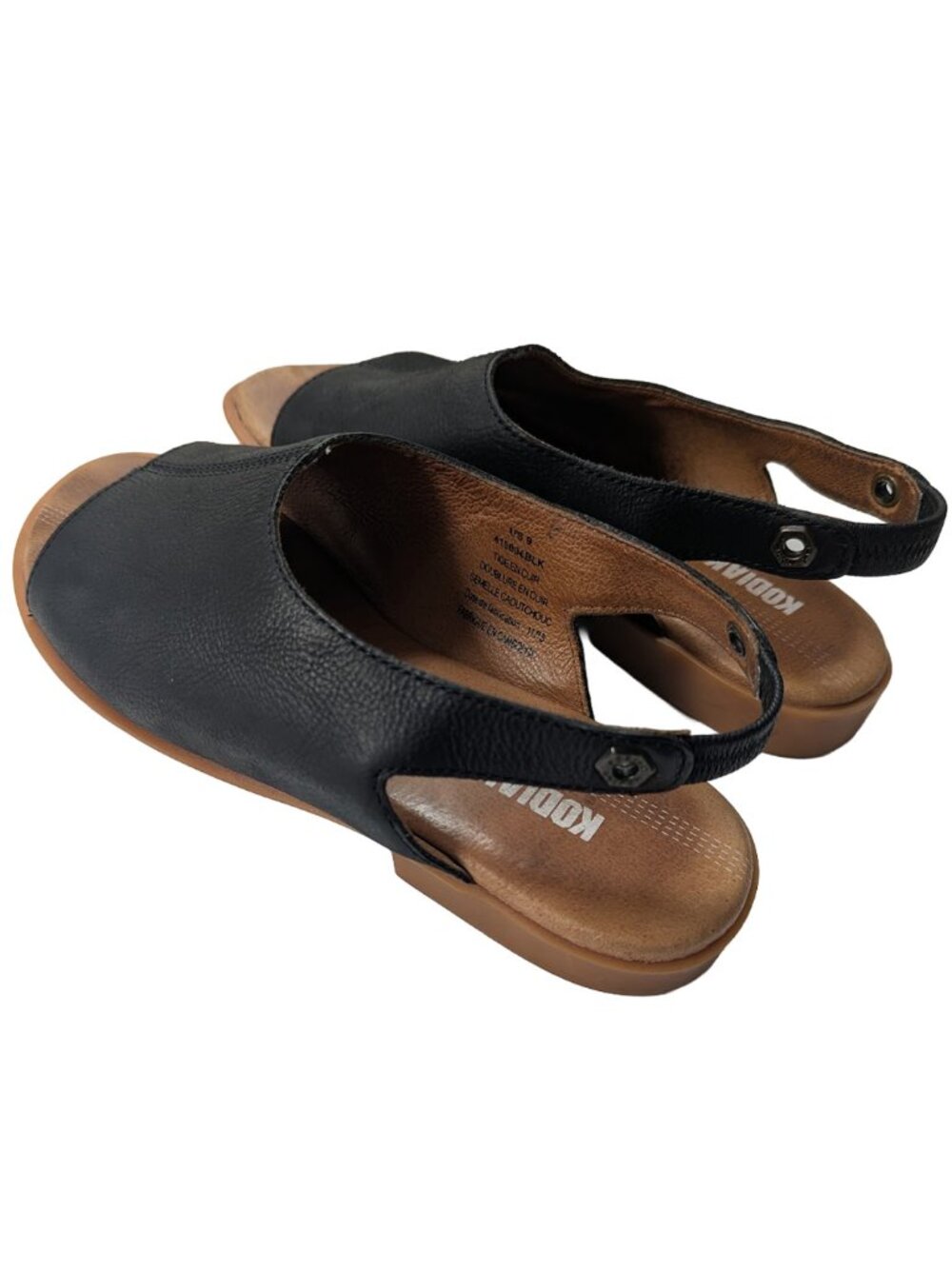 Kodiak Makenna slingback sandals in black leather